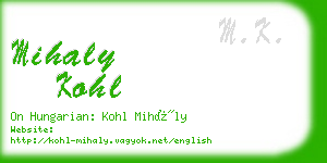 mihaly kohl business card